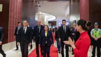 Allí fue recibida por la comitiva de autoridades chinas. / Video: Canal N