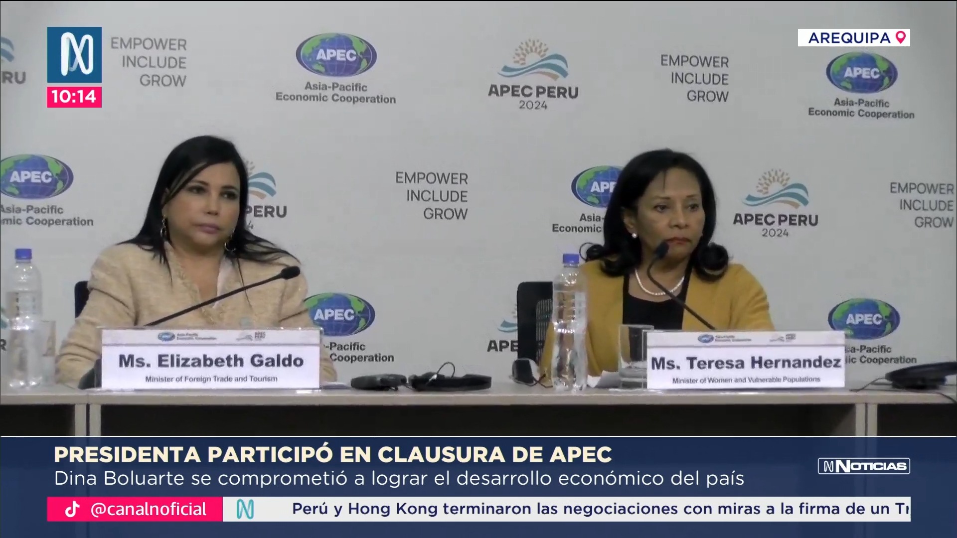 Presidenta Dina Boluarte participó en clausura de APEC