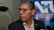 José Aguilar, presidente de la ATU, dijo que está trabajando para que el usuario no se vea afectado. / Video: Canal N