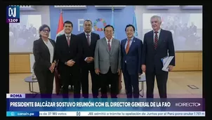 Mandatario destacó la lucha contra la anemia y la seguridad alimentaria durante encuentro con el director general del organismo de la ONU./ Video: Canal N