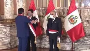 Presidente Castillo recibe saludo de las altas autoridades de la Nación