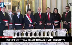 Presidente Castillo tomó juramento a los nuevos ministros - Noticias de alejandro toledo