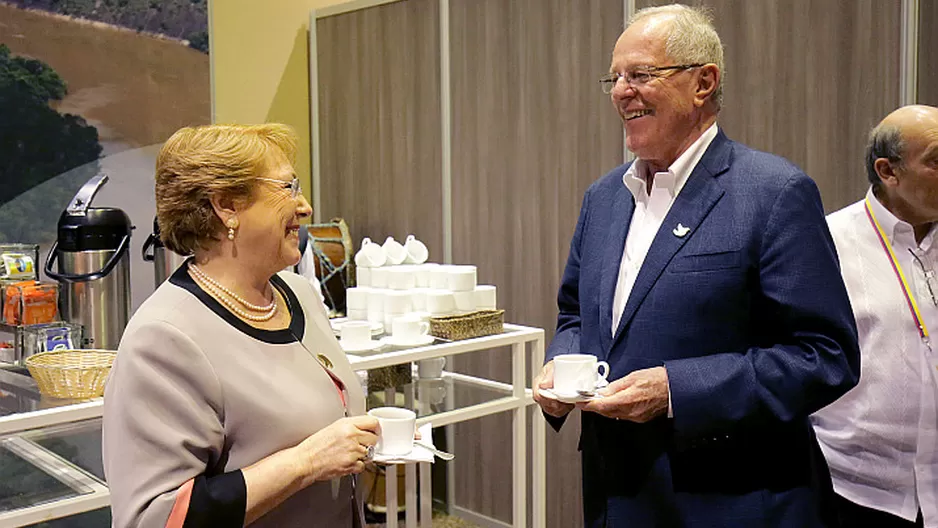 PPK con Bachelet. Foto: Presidencia