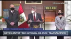 Presidente Sagasti participa en ceremonia de ratificación de Acuerdo Transpacífico