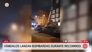 Presuntos barristas lanzan bombardas y alarman a vecinos en Lince