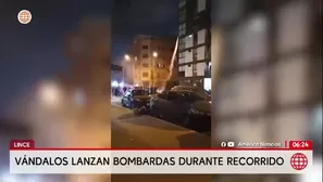 Presuntos barristas lanzan bombardas y alarman a vecinos en Lince/ América Noticias