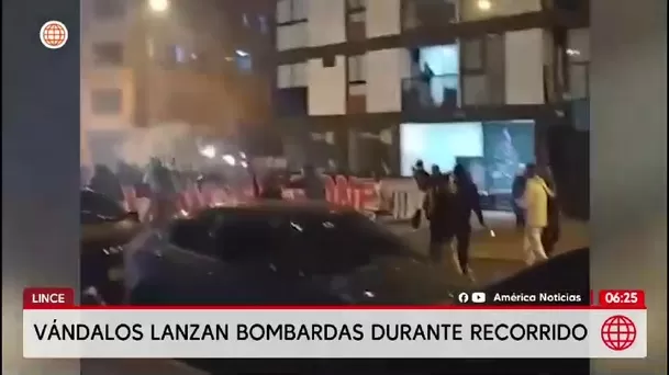 Lince: barristas lanzan bombardas y asustan a vecinos/ América Noticias Lince: barristas lanzan bombardas y asustan a vecinos/ América Noticias