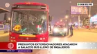 Presuntos extorsionadores atacaron a balazos bus con pasajeros