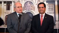 Pedro Cateriano y Luis Iberico. Foto: Congreso