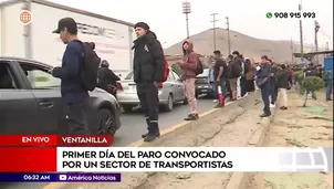 Transportistas acatan paro. América Noticias