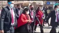 Primera dama Lilia Paredes pasó un incómodo momento en Cusco al ser abordada por una ciudadana. Video: Canal N