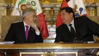 Sebastián Piñera mantuvo un diálogo con su homólogo peruano, en también fallecido expresidente Alan García / Foto: Andina