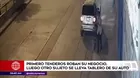 Primero tenderos le robaron en su negocio, luego otro se llevó el tablero de su auto