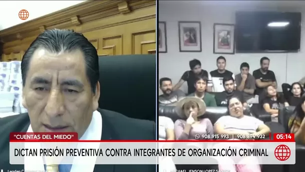 Dictan prisión preventiva contra integrantes de la organización criminal Las cuentas del miedo. Foto: Unidad de investigación