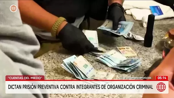 Dictan prisión preventiva contra integrantes de la organización criminal Las cuentas del miedo. Foto: Unidad de investigación