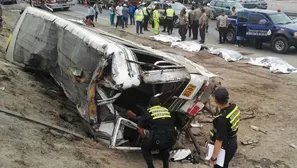 Accidente en la Panamericana Sur. Foto: Andina