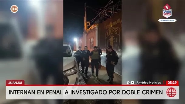Prisión preventiva en Juanjuí para investigado por doble crimen. Foto: América Noticias