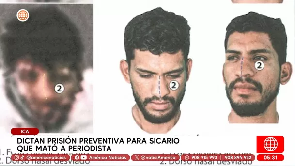 Dictan prisión preventiva para sicario que mató a periodista en Iquitos. Foto: América Noticias