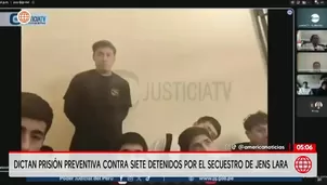 Prisión preventiva para siete investigados por caso de Jenss Lara. Foto y video: América Noticias