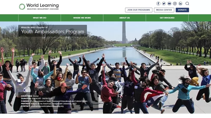 Programa Jóvenes Embajadores de EE.UU.: Estos son los requisitos para postular y viajar