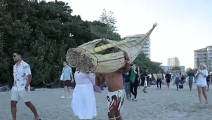 El caballito de totora llegó a Australia para posicionar al Perú como origen milenario del surf. Video: Canal N