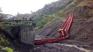 El puente Mesacancha colapsó anteriormente. Foto: Radio Quillabamba