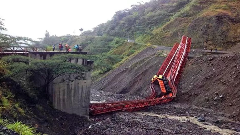 El puente Mesacancha colapsó anteriormente. Foto: Radio Quillabamba