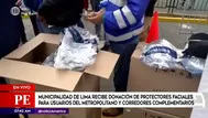 Protectores faciales: Municipalidad de Lima recibe donación para usuarios del Metropolitano