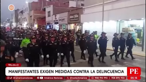 Protestas en regiones por inseguridad y reclamos al Gobierno. Foto: América Noticias