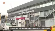 Provías paga más del doble por contrataciones intermediarias