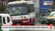 El próximo alcalde de Lima deberá enfrentar la extorsión y el sicariato en el transporte público