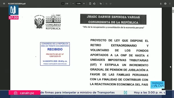 ONP: Proponen retiro de hasta 4 UIT y aumento de pensiones. Foto: Canal N