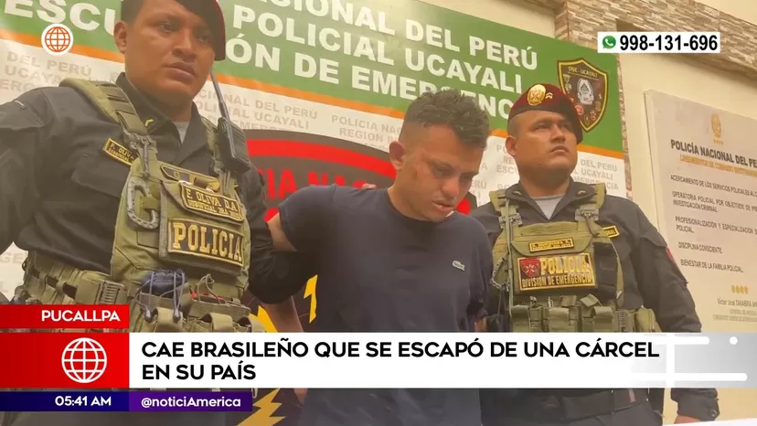Pucallpa: Cayó brasileño que escapó de una cárcel en su país