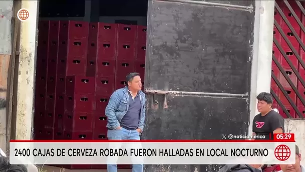 Hallan 2400 cajas de cerveza robadas en local nocturno de Pucallpa. Foto: América Noticias Hallan 2400 cajas de cerveza robadas en local nocturno de Pucallpa. Foto: América Noticias