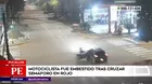 Pucallpa: Motociclista fue embestido tras cruzar semáforo en rojo