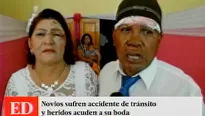 Acudieron a su boda con vendajes y moretones en distintas partes del cuerpo