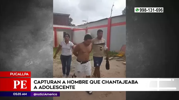 Hombre chantajeaba a menor en Pucallpa. Foto: América Noticias Hombre chantajeaba a menor en Pucallpa. Foto: América Noticias