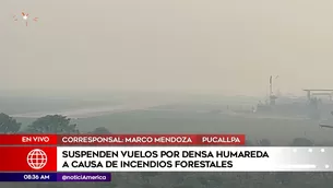 Suspenden vuelos en Pucallpa por densa humareda a causa de incendios forestales. Foto y video: América Noticias