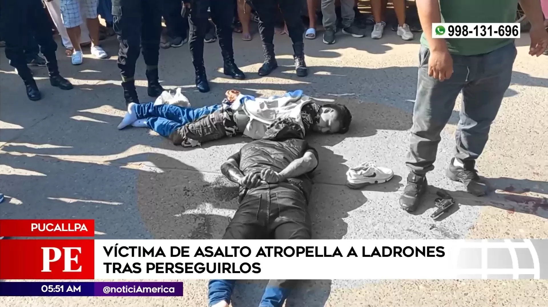 Víctima de asalto atropelló a ladrones en Pucallpa. Foto: América Noticias