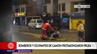 Pueblo Libre: Bomberos y ocupantes de camión protagonizaron pelea