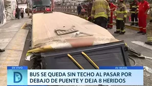 Personal de los bomberos y Serenazgo auxiliaron a los pasajeros. Foto-Video: Domingo al Día