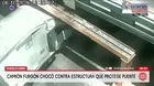 Pueblo Libre: Furgón choca contra pórtico en avenida Brasil