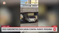 Pueblo Libre: Furgonetas chocan contra el puente Pershing