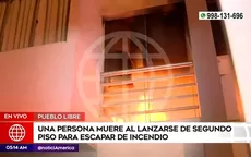 Pueblo Libre: Hombre murió tras lanzarse de tercer piso para salvarse de incendio - Noticias de peru-libre