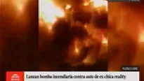 Auto incendiado en Pueblo Libre. América Noticias