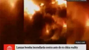 Auto incendiado en Pueblo Libre. América Noticias