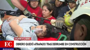 Luego de 5 horas el hombre fue rescatado. Foto/Video: América Noticias.