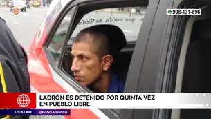 Ladrón detenido en Pueblo Libre. Foto y video: América Noticias