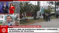 Los vecinos de la zona reclaman la desinstalación de la antena. Foto-Video: América Noticias