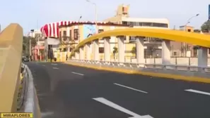 Puente Leoncio Prado de la Vía Expresa, en Miraflores. Foto: Captura de TV